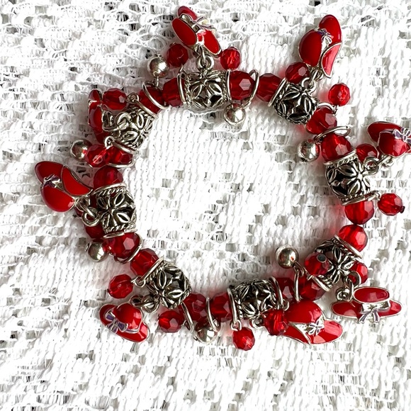 Red Hat vintage elastic bracelet - Picture 3 of 4